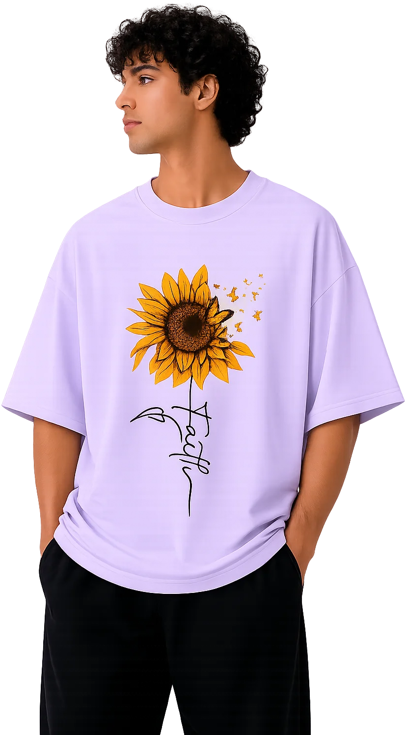Golden faith oversized T-shirt