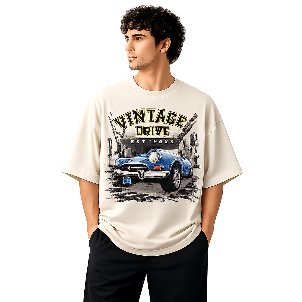 Retro wheels oversized T-shirt