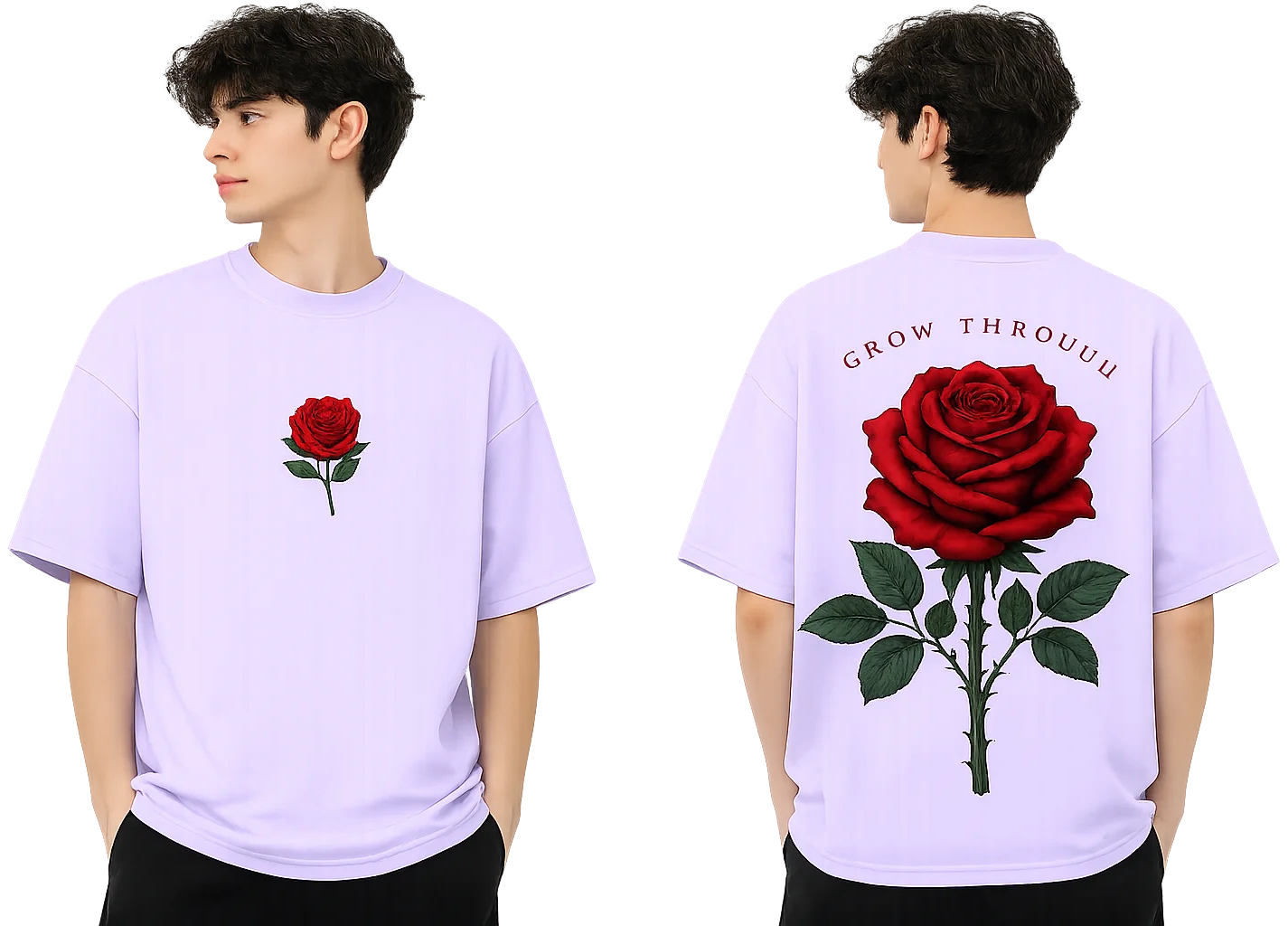 Rose of resolve oversized T-shirt