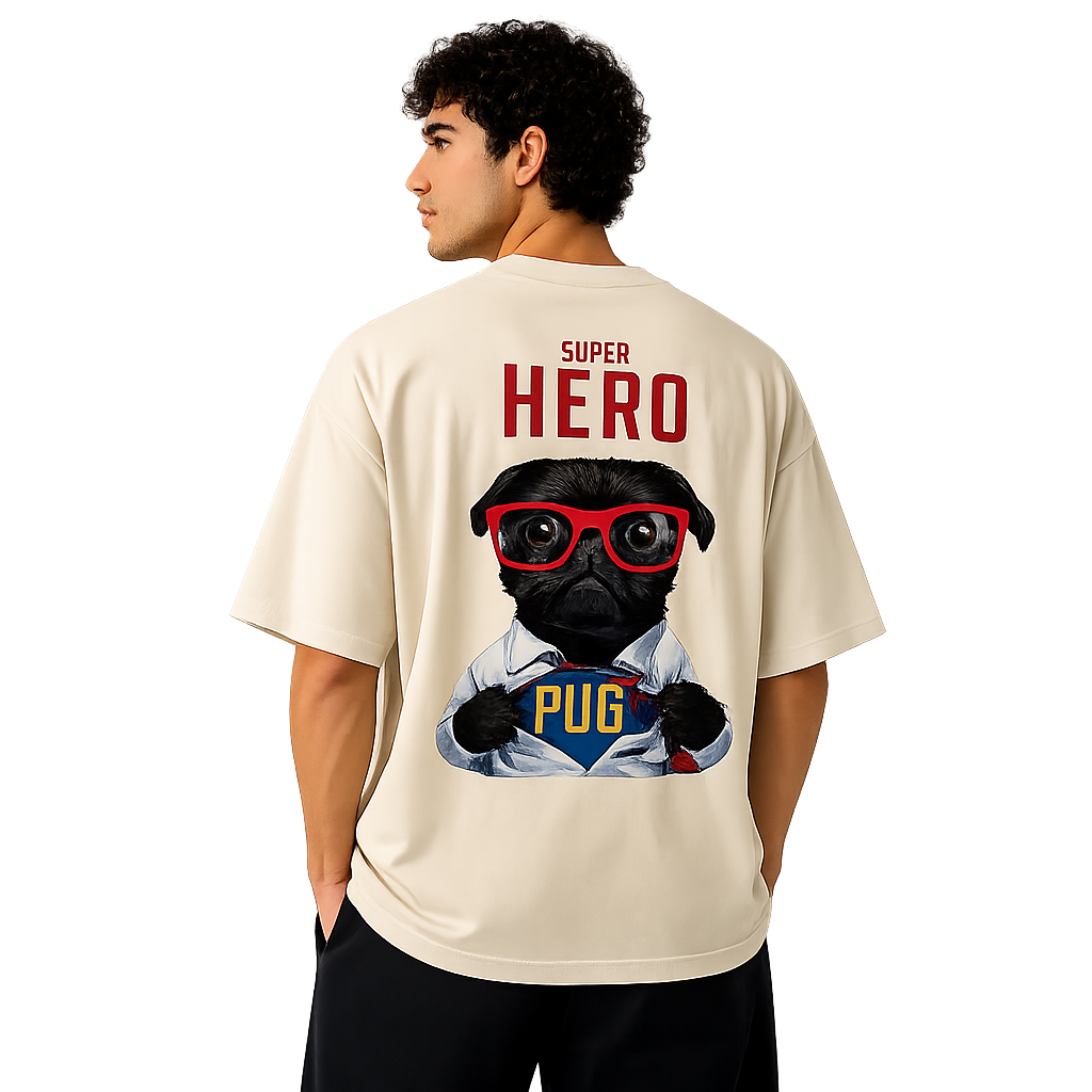 Super pug oversized T-shirt